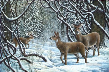 動物 Painting - 冬のワンダーランド